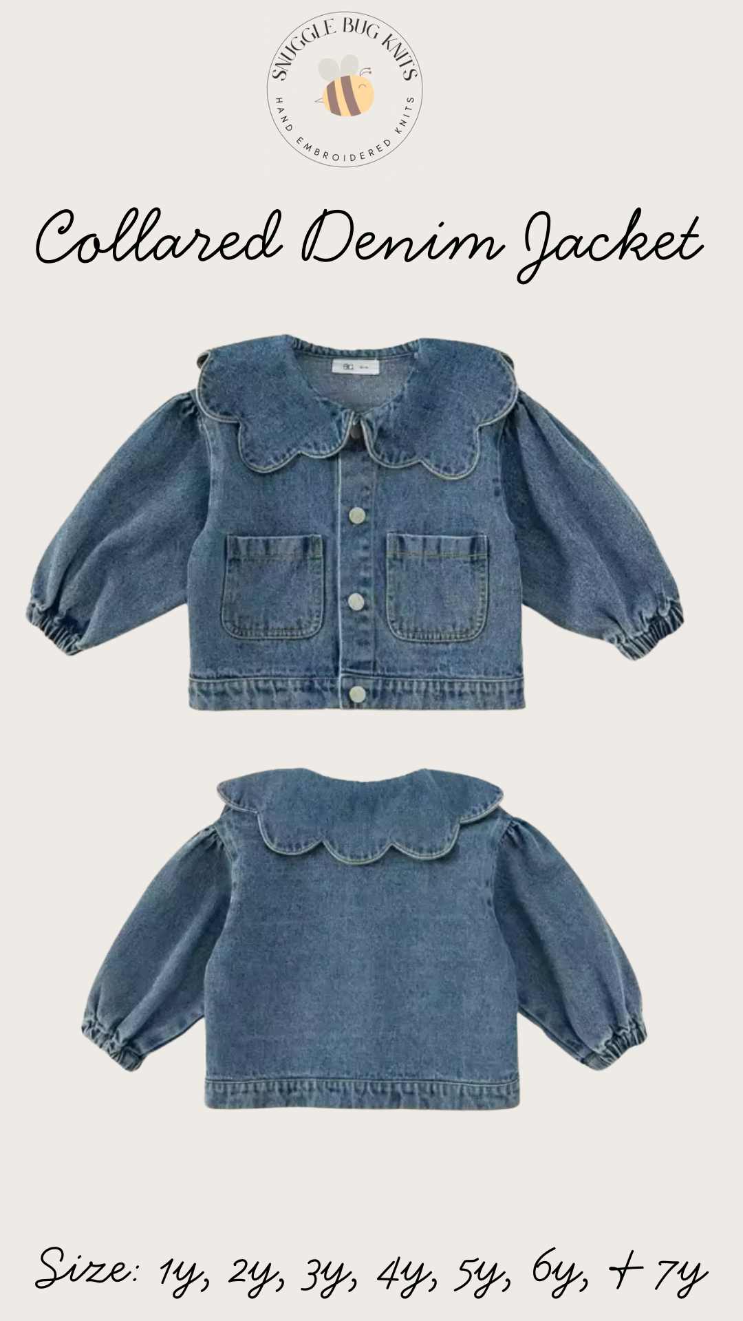 Collared Denim Jacket - Name Only