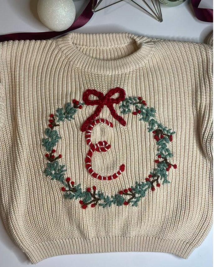 Christmas Wreath Initial