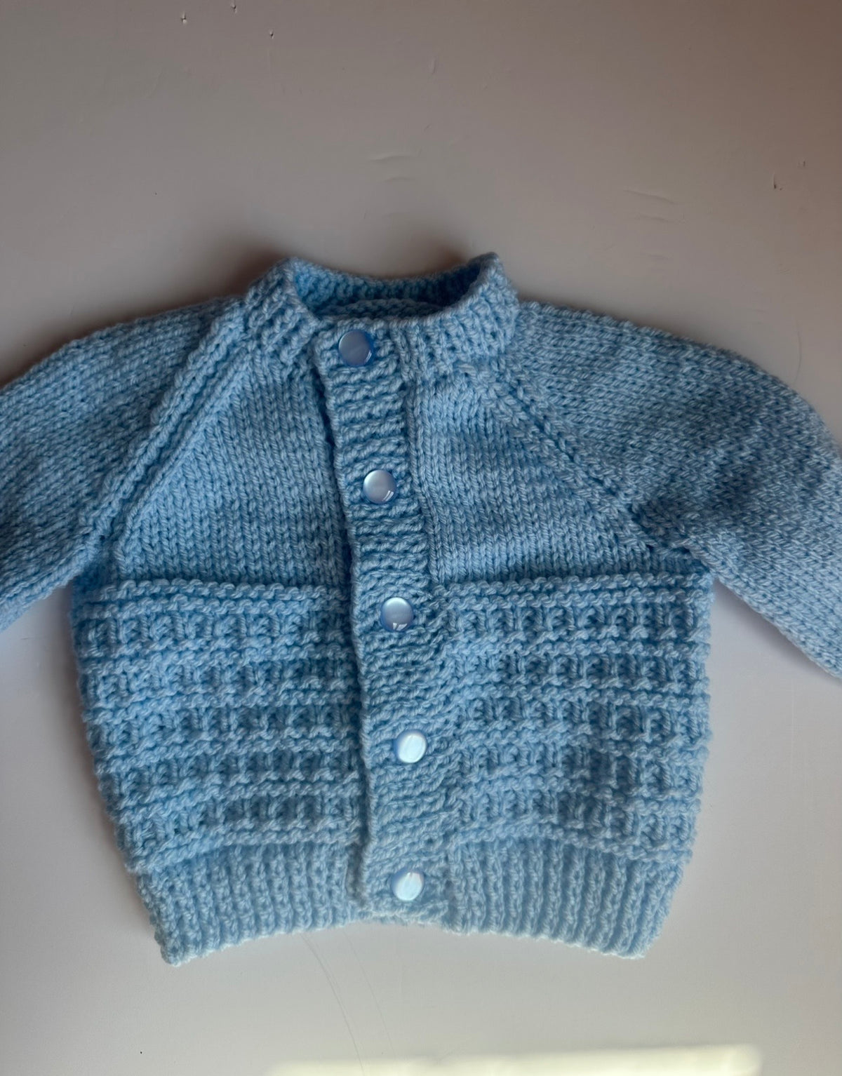 Blue Hand Knit: Size 0-3m