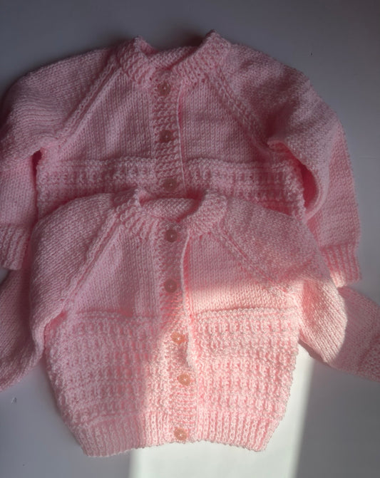 Pink Hand Knitted Cardigans