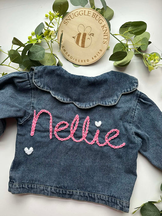 Collared Denim Jacket - Name Only